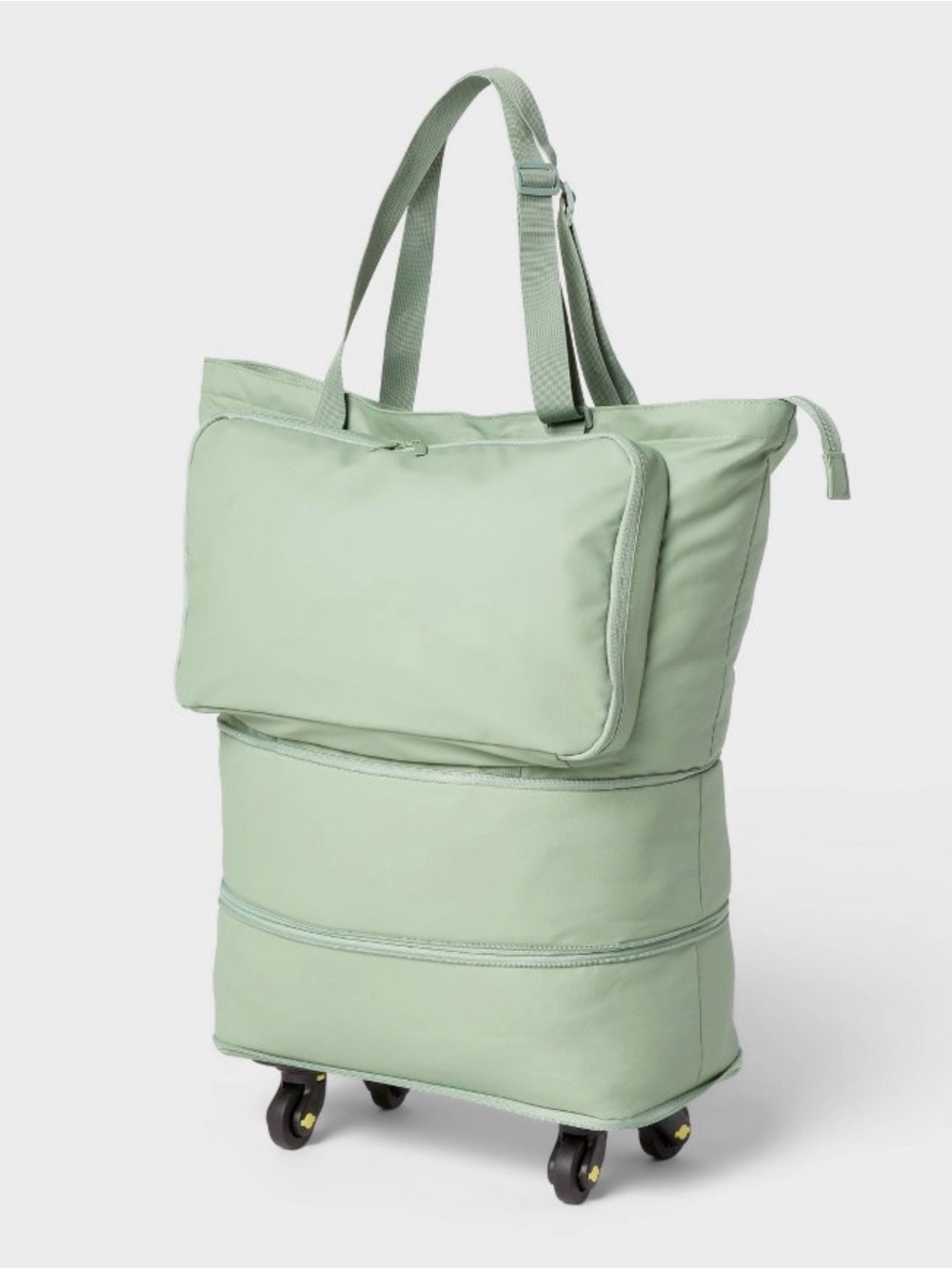 Brightroom Sage Green Collapsible Rolling Storage Bag